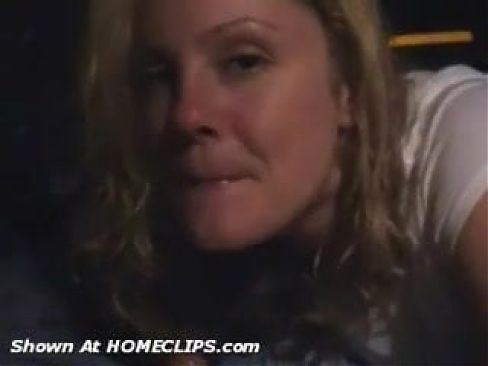 Wife sucks and swallows guy in car